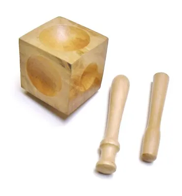 Wood Dent Remover Dapping Block Set 2 Punches Jewelry Design Wooden Forming Tool • $12.95