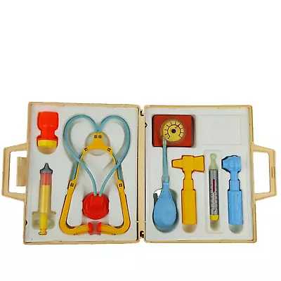 Fisher Price Toy Medical Kit COMPLETE Play Doctor Nurse EMT Vintage 1977 US Made • $29.95