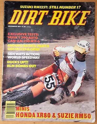 Dirt Bike December 1979 Vintage Motocross Magazine MX Mini Honda XR80 Suzie RM50 • $24.97