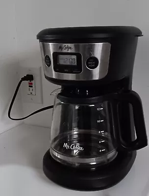 Mr. Coffee 12Cup Programmable Coffeemaker Strong Brew Selector Black Lightly Use • $18.99