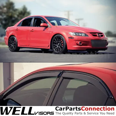 WellVisors Window Visors 03-08 Mazda 6 Sedan Side Deflectors • $67.99