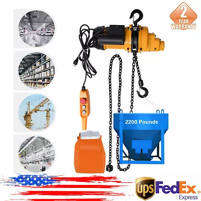 1 Ton Electric Chain Hoist Winch W/ 13FT 20Mn2 Chain Wired Remote Control 110V • $500