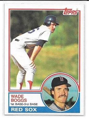 Wade Boggs Rookie 1983 Topps 498 Boston Red Sox New York Yankees Devil Rays Hof • $10.99