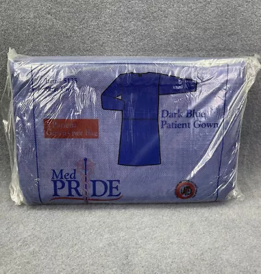 Medpride Latex Free Dark Blue Medical Patient Gowns 5 Per Order  • $9.94