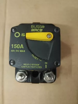 Buss Mrcb 150 Amp Circuit Breaker #187150f-03-1 48vdc Surface Mount • $75