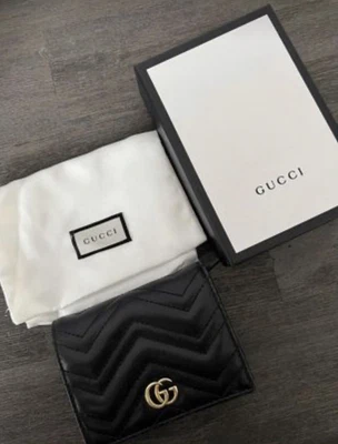 $500 • Buy Authentic Gucci GG Marmont Card Case Wallet