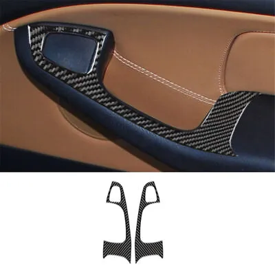 2Pcs Carbon Fiber Front Door Panel Cover Trim Sticker For BMW E46 1998-2005 • $19.06