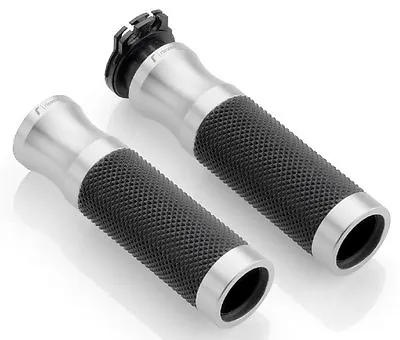 Rizoma 'Sport Line' Billet Handlebar Grips. Silver. For 22mm Bars • $87.14