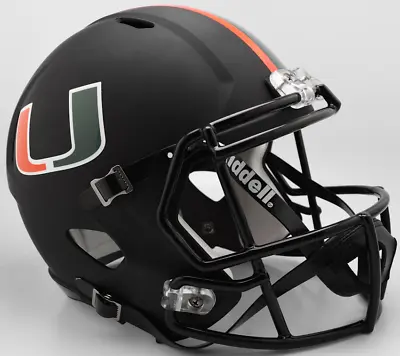 MIAMI HURRICANES NCAA Riddell SPEED Full Size Replica Football Helmet • $129.99