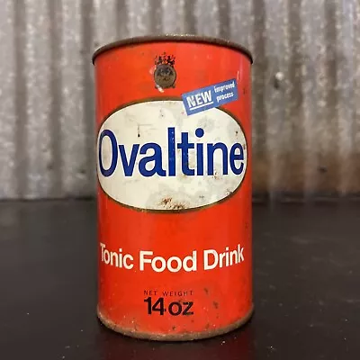 VINTAGE OVALTINE 14oz TONIC FOOD DRINK TIN • $28.80