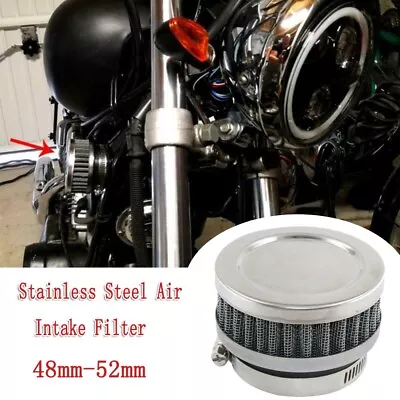 Scooter Air Intake Filter 48mm-52mm Cleaner Clamps Motorcycles Washable Parts • $13.42