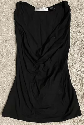 CHARLES NOLAN Black Sleeveless Cowl Neck Stretchy Shirt Top Blouse Medium M • $15