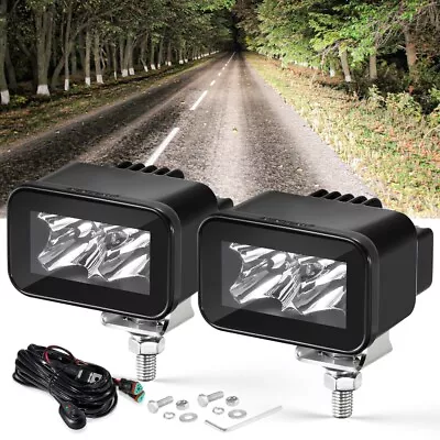 AUXBEAM 2.5inch LED Work Light Spot Flood Cube Pods Bar Driving Fog Lamp Offroad • $52.98