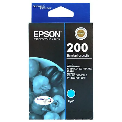 GENUINE Original Epson 200 Cyan Ink T200292 XP-100 XP-200 XP-300 XP-310  XP-400 • $22.99