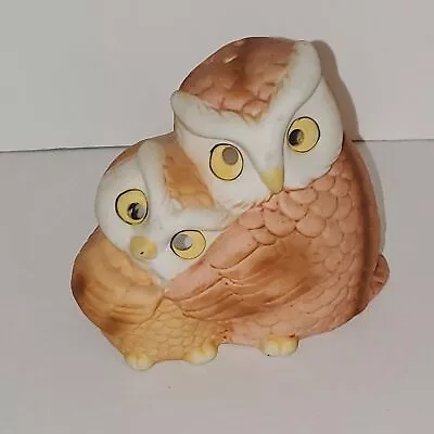 Ceramic Hugging Owls Vintage Candle Votive Holder Home Decor Collectible Vintage • $16.11