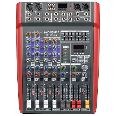 Berlingtone BR-76MX Professional 6 - Channel Bluetooth Studio Audio Mixer USB • $169