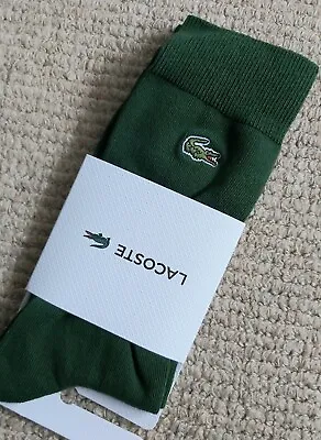 Genuine LACOSTE Vert Green Mens SOCKS *ALL SIZES*  RA4264 00 132 Office Lac4 • £24.99