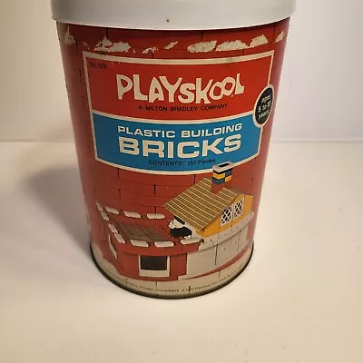 Vintage 1970 PLAYSKOOL Plastic Building Blocks Bricks Milton Bradley No. 525 • $25.99