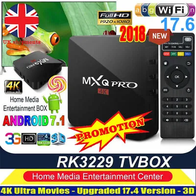 £28.99 • Buy 2018 MX Pro Quad Core New 17.6 Ultra 4K HD Sports 3D Media Player Android TV Box