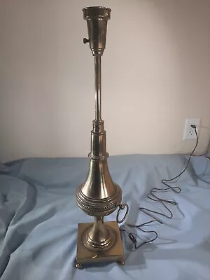 Vintage Leviton Vase Style Table Lamp  Brass Antique  • $54.99