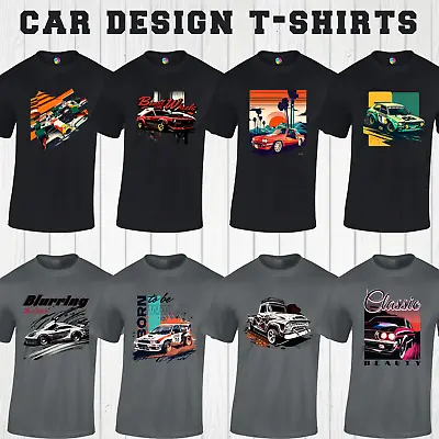 Car Design T-shirts Cool Classic Racing Car Muscle Gift Idea Present Top S- 5xl • £7.99