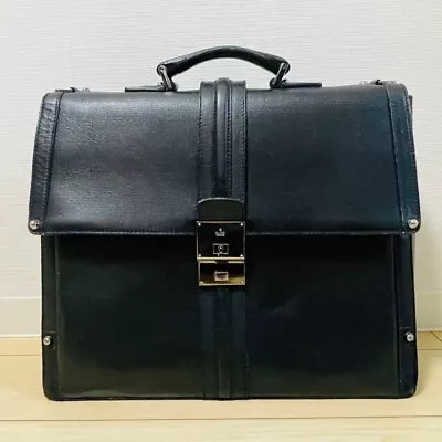 Authentic Gucci Vintage Briefcase Business Bag Leather Black • $750