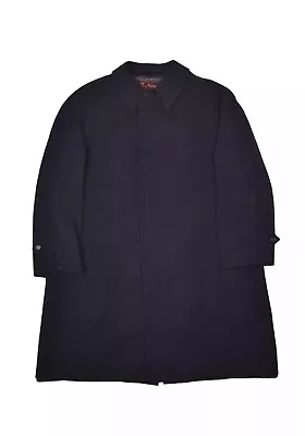 Vintage The Driway Coat Mens M 42 Navy Weathercoat England Overcoat Mac Jacket • $39.94