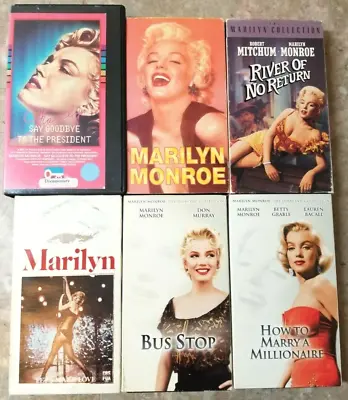 Marilyn Monroe VHS LOT Of 6 Different Video Tapes Bus Stop & Others - 1 Sealed • $18.39