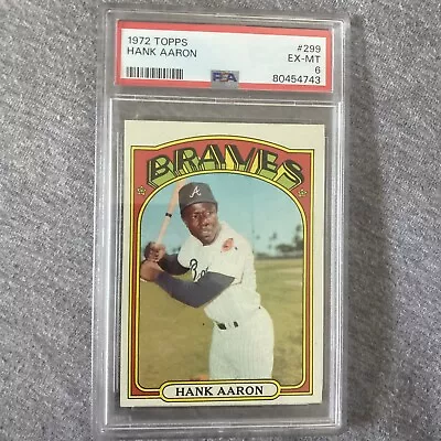 1972 Hank Aaron PSA 6 Baseball Card • $110