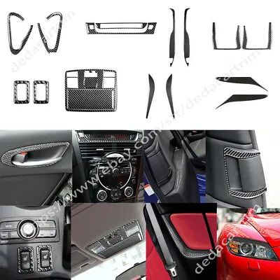 17Pcs Carbon Fiber Interior Full Set Reading Light Trim For Mazda RX-8 2004-2008 • $105.31