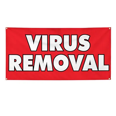 Vinyl Banner Multiple Options Virus Removal Computers Promotion Business Outdoor • $14.99