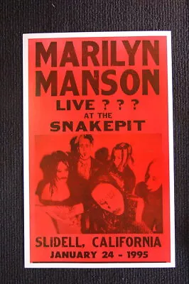 92725 Marilyn Manson 1995 Tour Slidell California Decor Wall Print Poster • $45.95