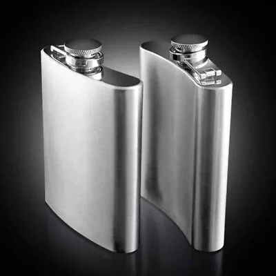 £3.98 • Buy Hip Flask 6 Oz Stainless Steel Whisky Alcohol Drink Pocket Gift Wine Bottle Xmas