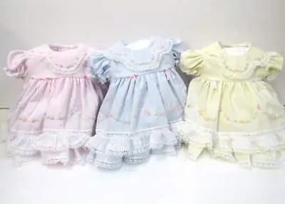 Will'beth Preemie Newborn Baby Girl Fancy Frilly Portrait Dress Lace NWT Dolls • $68