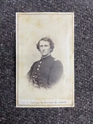 Unidentified 1st Lieutenant CDV Photo George C. Gilchrist Lowell Massachusetts • $95