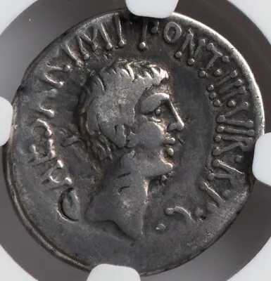 ROMAN REPUBLIC Marc Antony Octavian Imperators EPHESUS 41 BC NGC Ancient Coin 65 • $1998