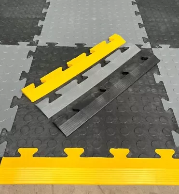 WOW Ramp Edges For Interlocking Floor Tiles Workshop Garage Flooring Heavy Duty • £3.49