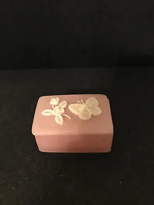 Vintage Design Gifts International Pink Trinket Box Or Ring Box With Butterfly • $6.99