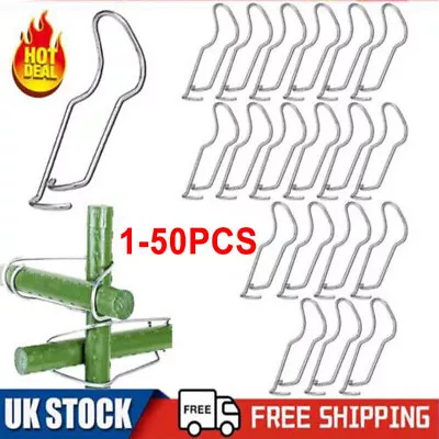 1-50X Plant Connecting Buckles Vegetable Trellis Wire Clip Plant Cages Connector • £6.59