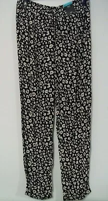 £12.50 • Buy M&s Collection Pull On Peg Leg Trousers Black Mix Size 14 Long Bnwt