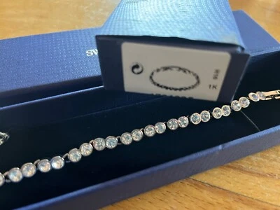 £70 • Buy GENUINE SWAROVSKI TENNIS BRACELET. Rhodium Plating Brand New In Box