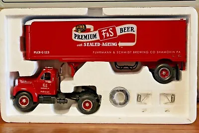 First Gear  Premium F&S Beer  Mack B-61 Model Cab With Trailer1:34 18-1524 • $49.95