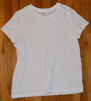 Womens Mossimo Short Sleeve Crew Neck T-shirt 2XL Solid White XXL • $0.99