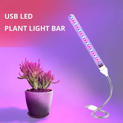 £5.39 • Buy LED Grow Lights Bar Plant Indoor Growing Lamp Strip Spectrum Hydroponics USB 5V