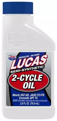 Lucas Oil Semi-Synthetic 2-Cycle Oil 2.6 Fluidounces • $7.34