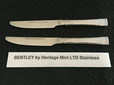 New! Lot Of 2 Bentley By Heritage Mint LTD Stainless Dinner Knife Free Shipping  • $9.98