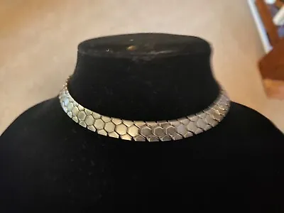 £19.03 • Buy Vintage Crown Trifari Alfred Phillppe Honeycomb Choker Necklace Des Pat 143,349