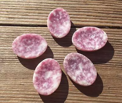 Lepidolite Thumb Worry Stone • $4