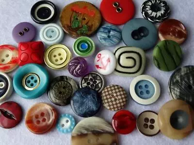 Fun Vintage & New Fancy Multi Colored Buttons • $6.99