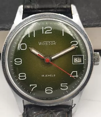 Vintage Original Wostok Vostok 2214 Mens Wrist Watch Soviet USSR • $39